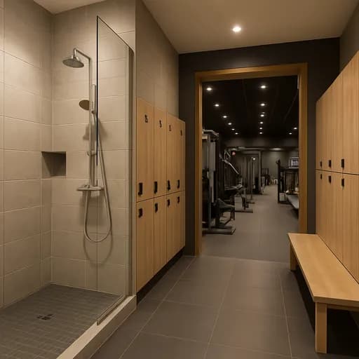 دوش و رختکن مدرن